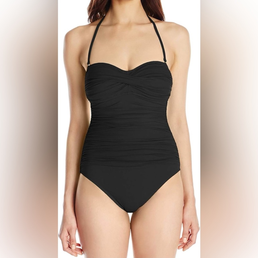 NWT LaBlanca black one piece bathing suit - 4